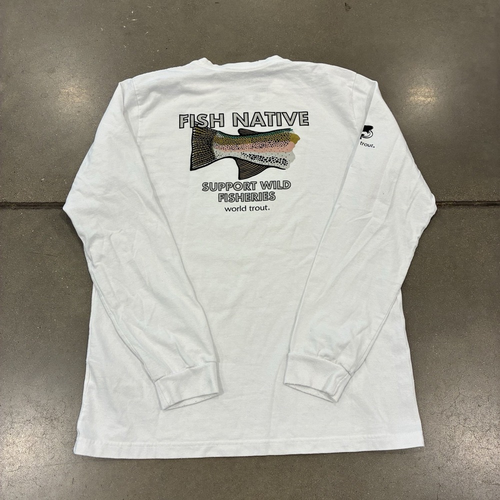 RARE Medium Patagonia World Trout Collab Fish Native Support Wild Fisheries LS